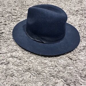 3/$15 Volcom Navy Blue Felt Brimmed Hat Witchy Fall